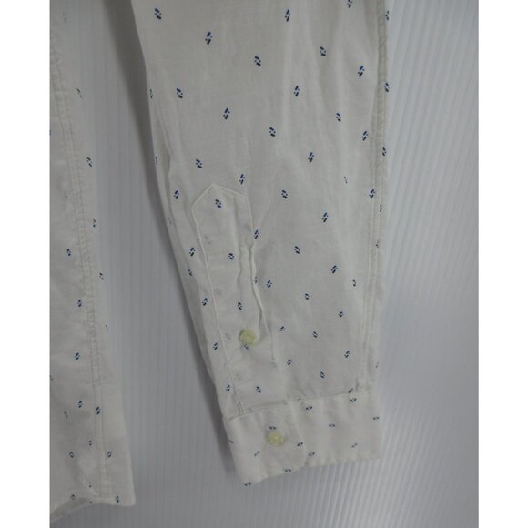 Ralph Lauren Shirt Medium Button Down Micro Geometric Preppy Woven - Picture 3 of 11